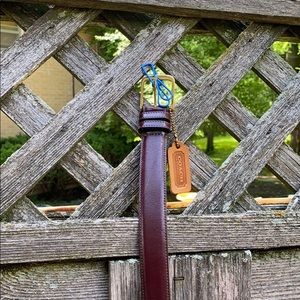 Coach Burgundy 30  75cm length belt.